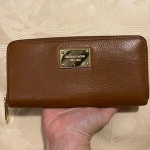 SOLD SOLD SOLD Michael Kors Pebbled Leather Continental Zip Around Wallet